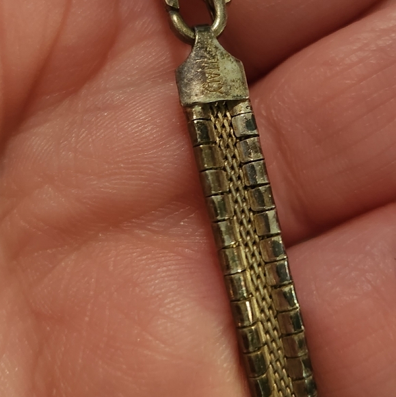 VINTAGE Vior Italy Silver Necklace 7.25" - Picture 7 of 12
